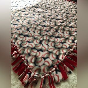 Handmade Baseball Fleece Blanket